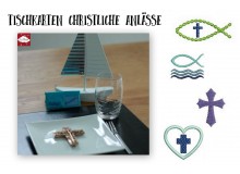 Stickdatei ITH - Tischkarten Konfirmation Kommunion Taufe